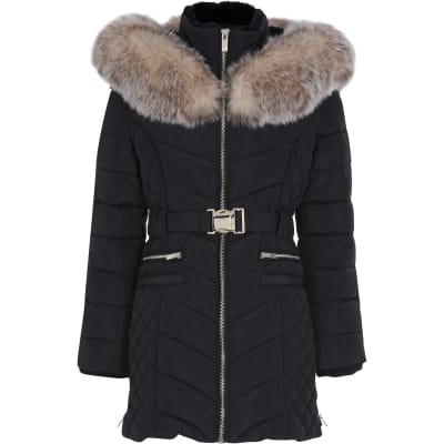 girls black puffer jacket