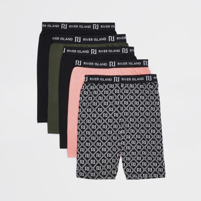 river island black cycling shorts