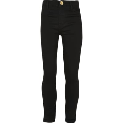 Molly Mid Rise Coated Denim Jegging - Black