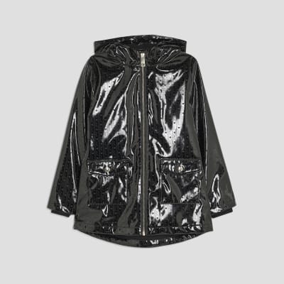 girls-black-monogram-hooded-