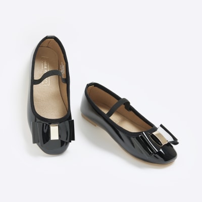 Girls black outlet ballet pumps