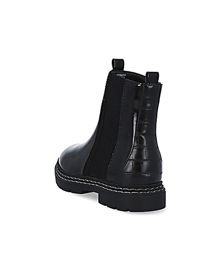 360 degree animation of product Girls black patent chelsea boots frame-7