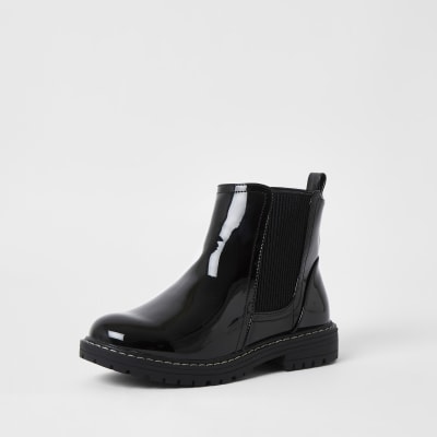 river island girls black boots