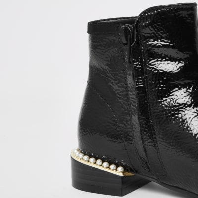 river island girls black boots