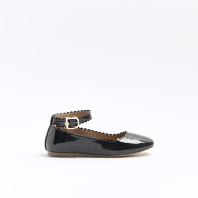 River island store black school shoes