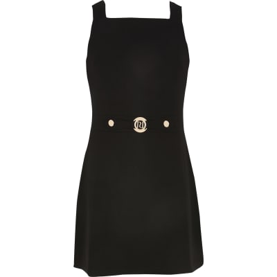 asda black pinafore dress