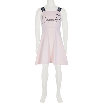 girls black skater dress