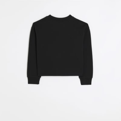 Girls plain black discount jumper