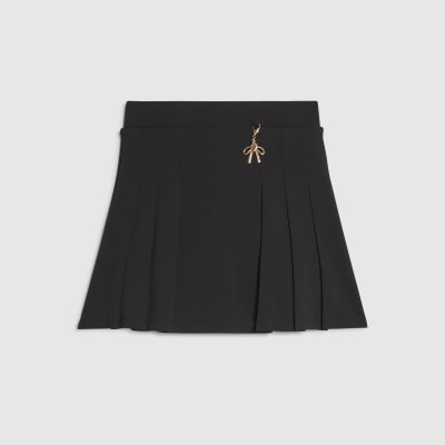 Girls Black Pleated Skirt
