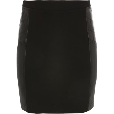 Girls black ponte skirt