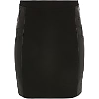Girls black ponte skirt