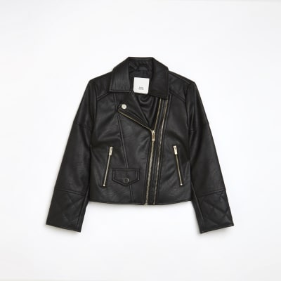 River island girls store biker jacket