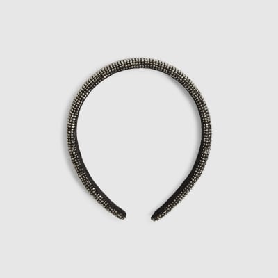 Girls Black Rhinestone Hairband