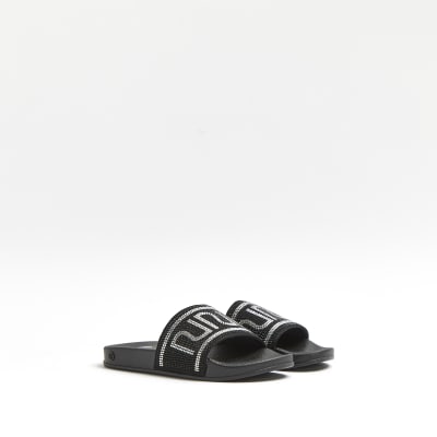 river island diamante sliders
