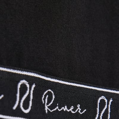 Girls Black RI Crop Top