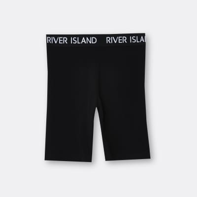 river island black cycling shorts