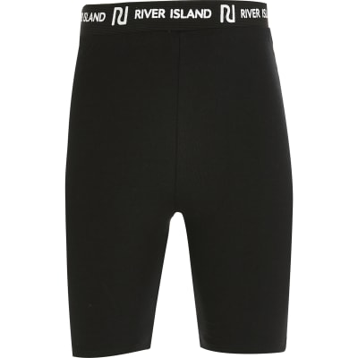 Girls Black Jersey Cycling Shorts