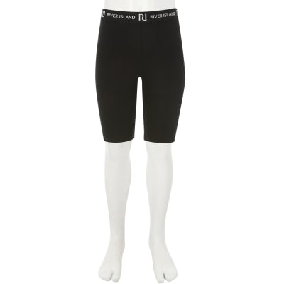 river island black cycling shorts