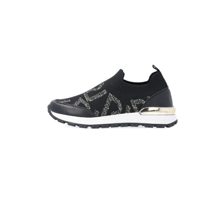 Girls black sock on sale trainers