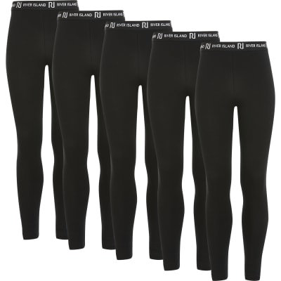 River Island Girls Ri Waistband Leggings - Black