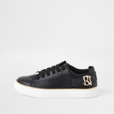 river island black trainers