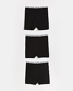 Girls black RI modesty shorts 3 pack