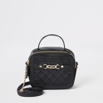 river island cross body bag black