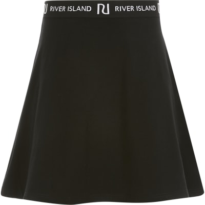 Girls black RI skirt | River Island