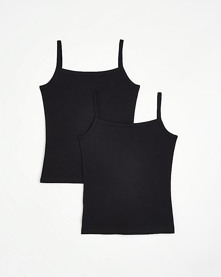 Girls black RI vest 2 pack