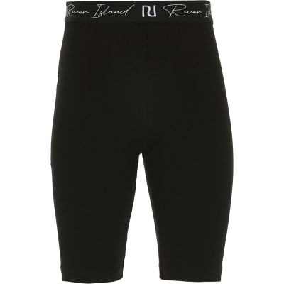 river island black cycling shorts