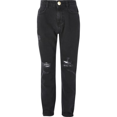 river island black mom jeans