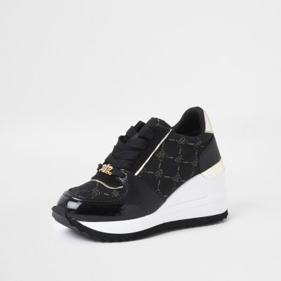 gold wedge trainers uk