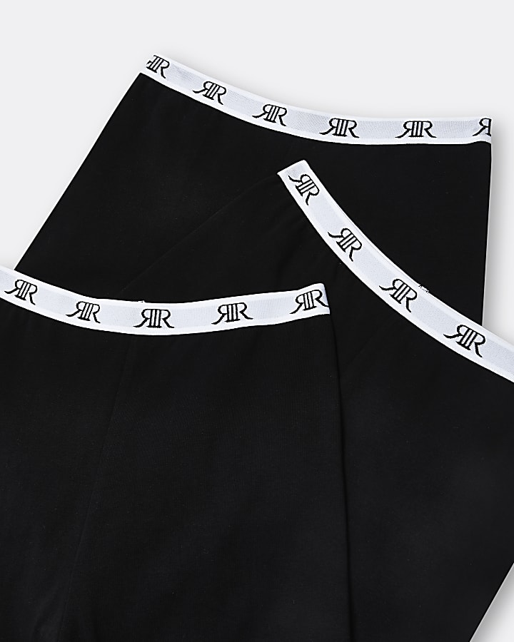 Girls Black RIR shorts 3 pack
