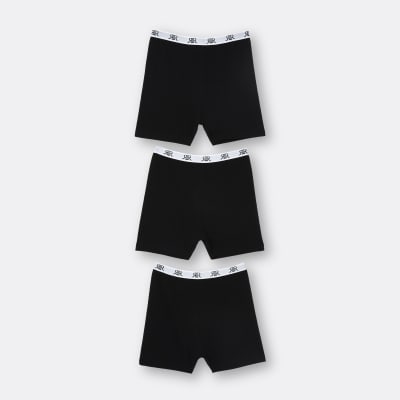 Girls Black RIR shorts 3 pack | River Island