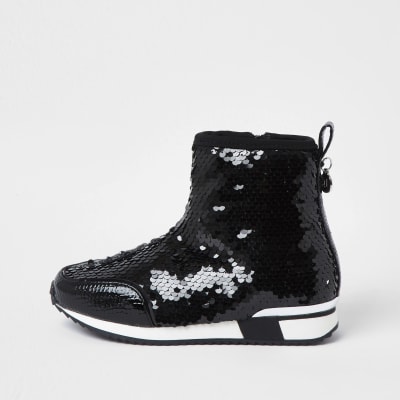 girls high top trainers