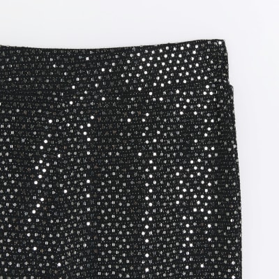 Black Ely Sequin Leggings - kids ONLY →