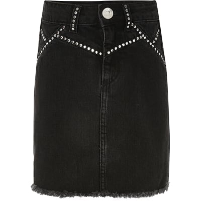 black denim skirt river island