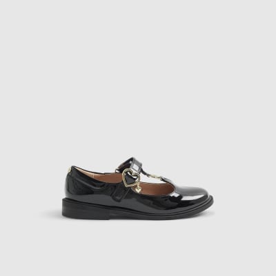 Girls Black T-Bar Mary Jane Shoes