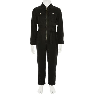 girls black jumpsuit
