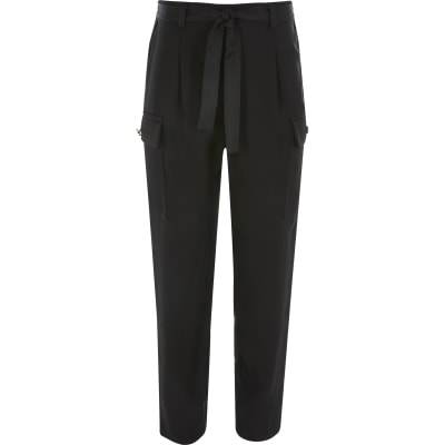 black utility trousers