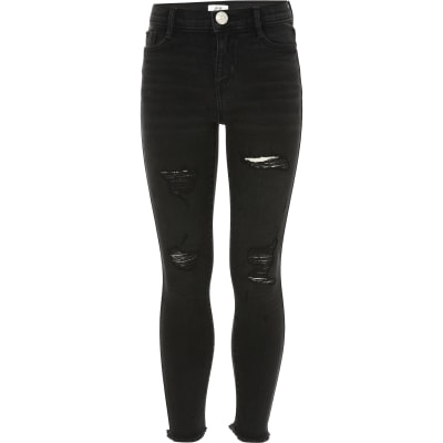 black ripped jeans size 18