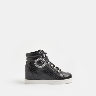 river island wedge trainers
