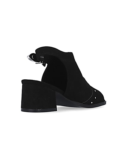 360 degree animation of product Girls black western heeled shoe boots frame-12