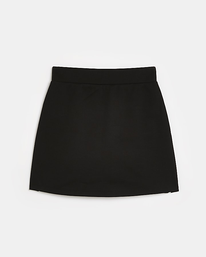 Girls black zebra print skirt