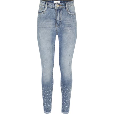 diamante jeans river island