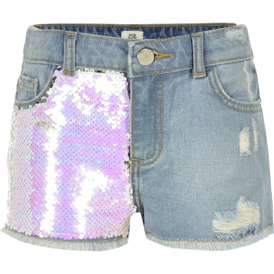 river island girls shorts