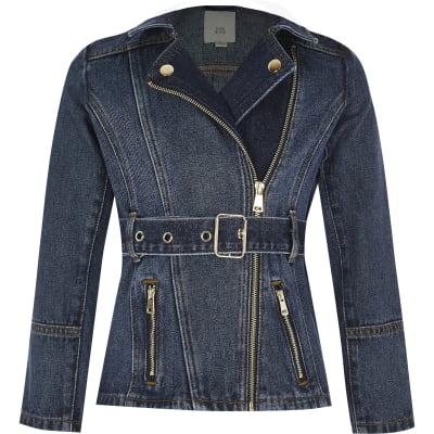 borg collar denim jacket ladies