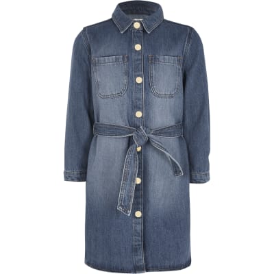 river island denim shirt dress