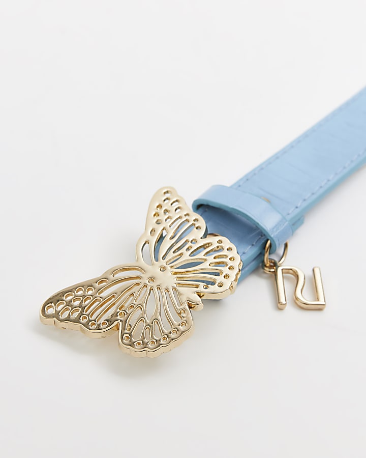 Girls blue butterfly belt