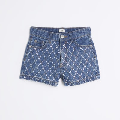 River island denim shorts womens clearance